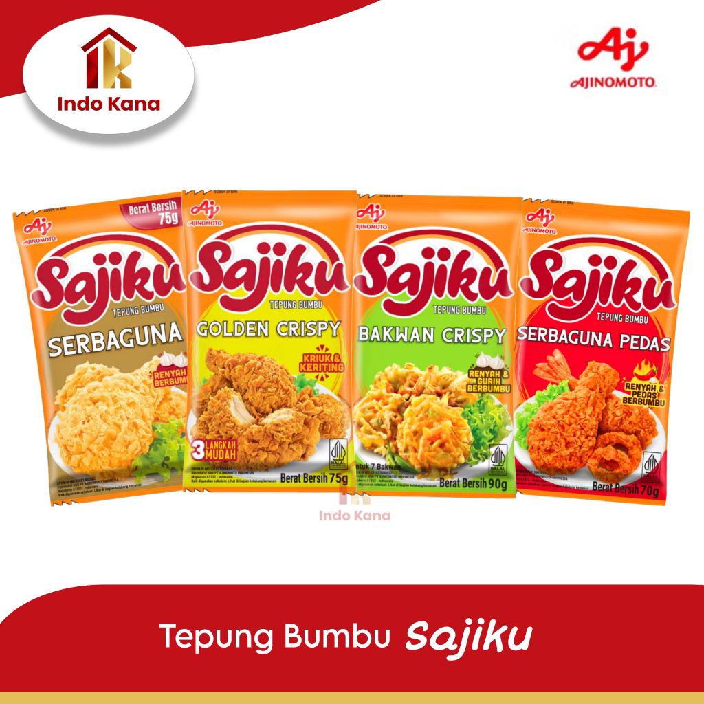 

SAJIKU Tepung Bumbu Golden/Bakwan/Pisang/Serbaguna Pedas