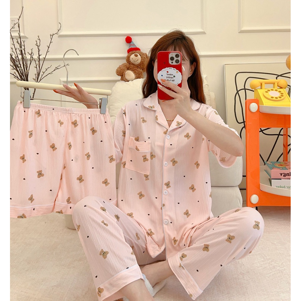 PIYAMA IMPORT 3 IN 1/ Piyama Wanita Dewasa