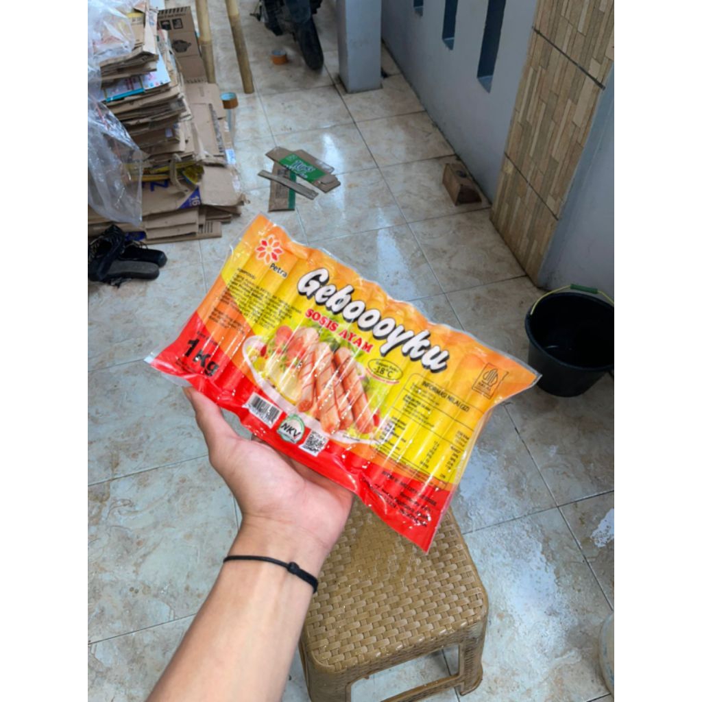 

(DERIFROZEN) sosis Gebooyku 1kg coklat isi 40pcs