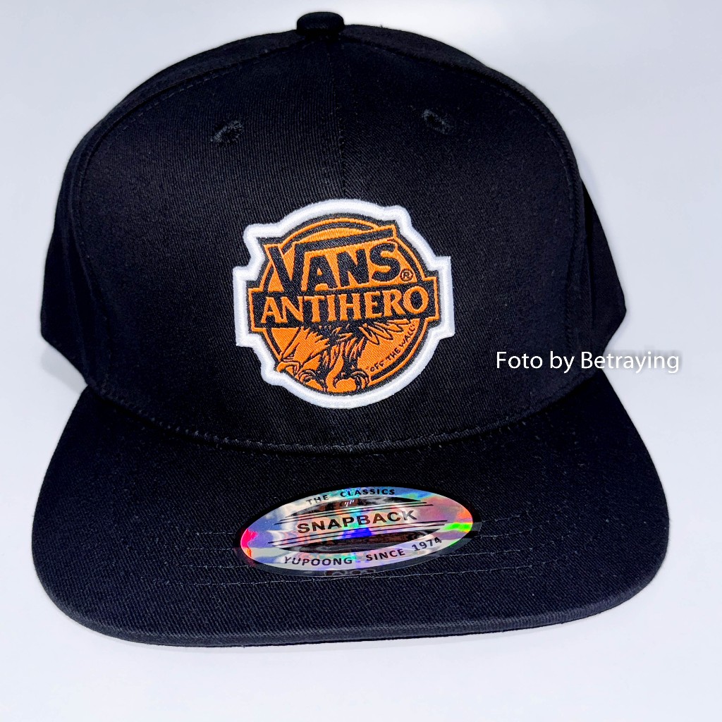 topi snapback vans anti hero warna hitam pria dan wanita