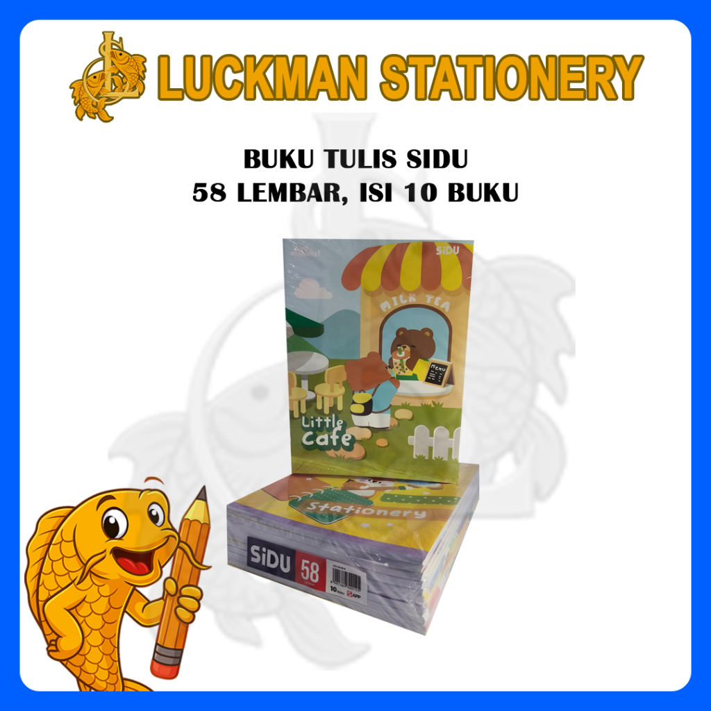 

LUCKMAN STATIONERY - BUKU TULIS SIDU 58 LEMBAR ISI 10 BUKU