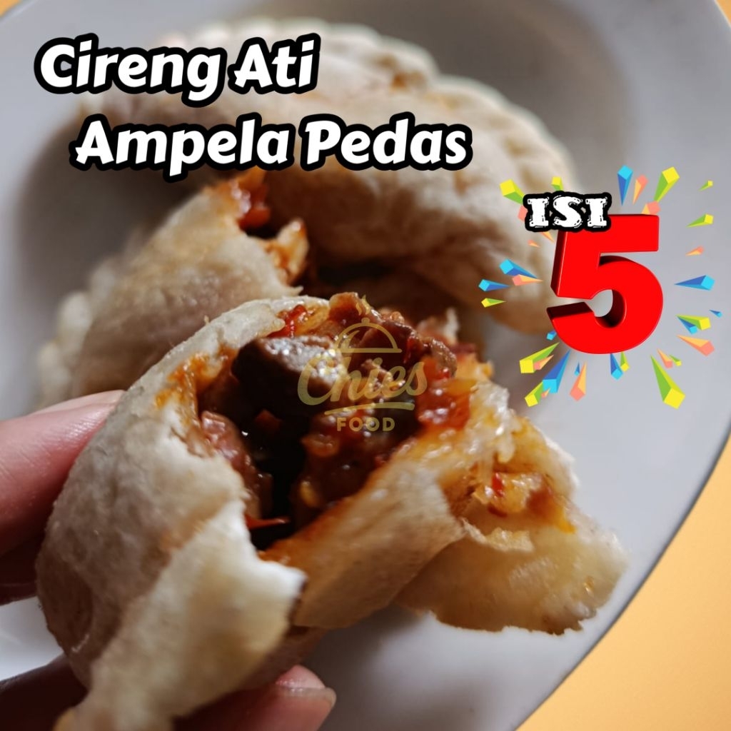 

5 pcs Cireng Isi Ati Ampela Bumbu Pedas