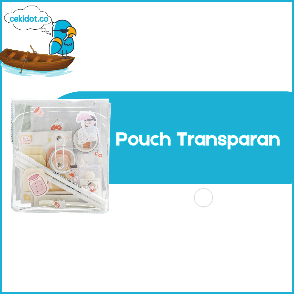 

Cekidot HL0121 File Bag Transparan Pouch SerbaGuna Bahan Pvc Zipper File Termurah Y1418