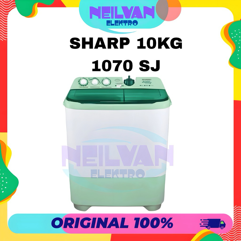 Mesin cuci sharp 10kg est 1070 sj mesin cuci sharp 10kg 2 tabung