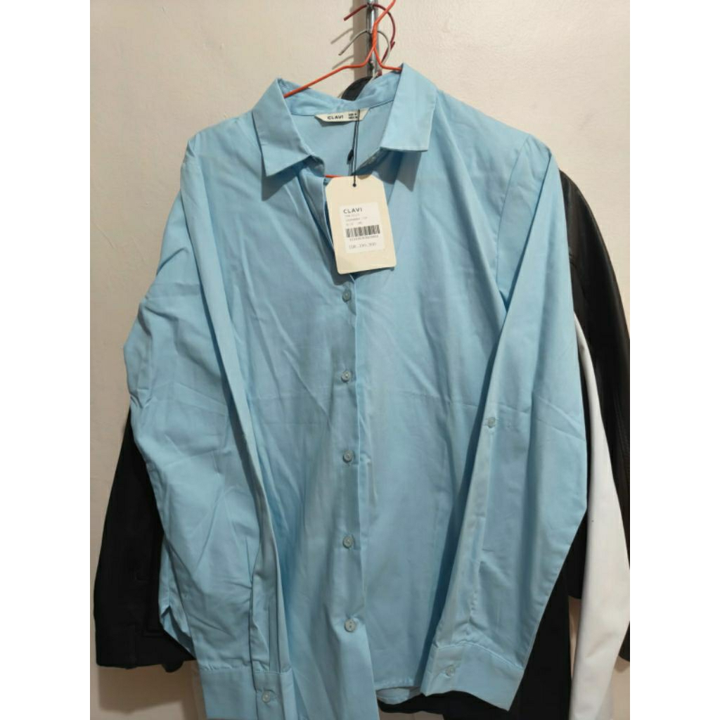 NEW kemeja biru langit/kemeja wanita
