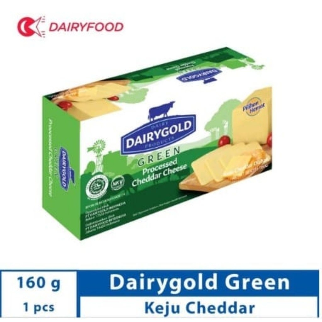 

DAIRYGOLD GREEN CHEESE 160 GR - KEJU CHEDDAR OLAHAN