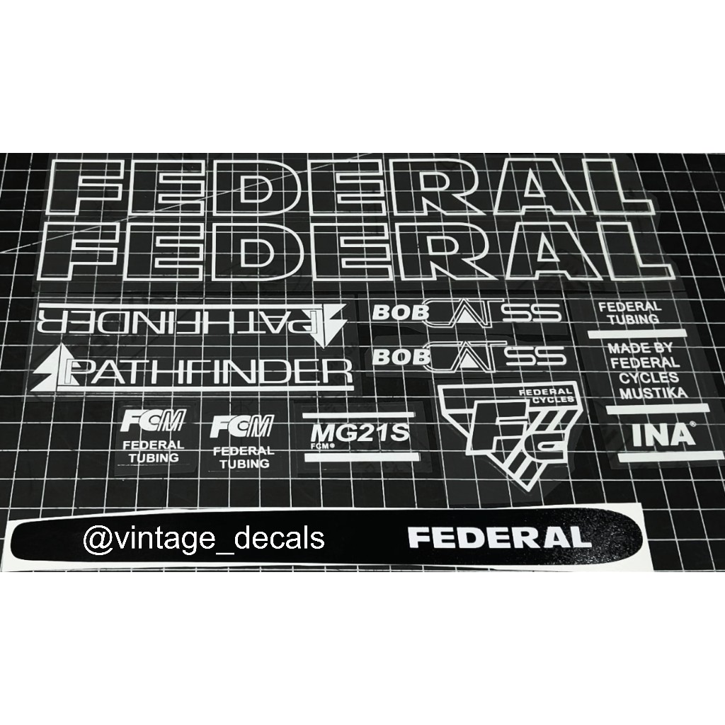 sticker federal BOB CAT bobcat ss pathfinder mg21s
