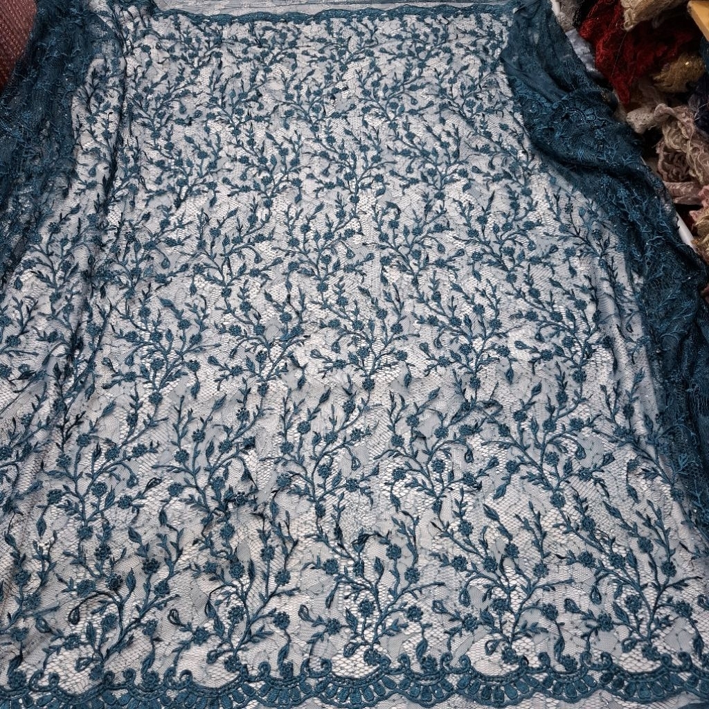 tile santile motif bunga timbul original