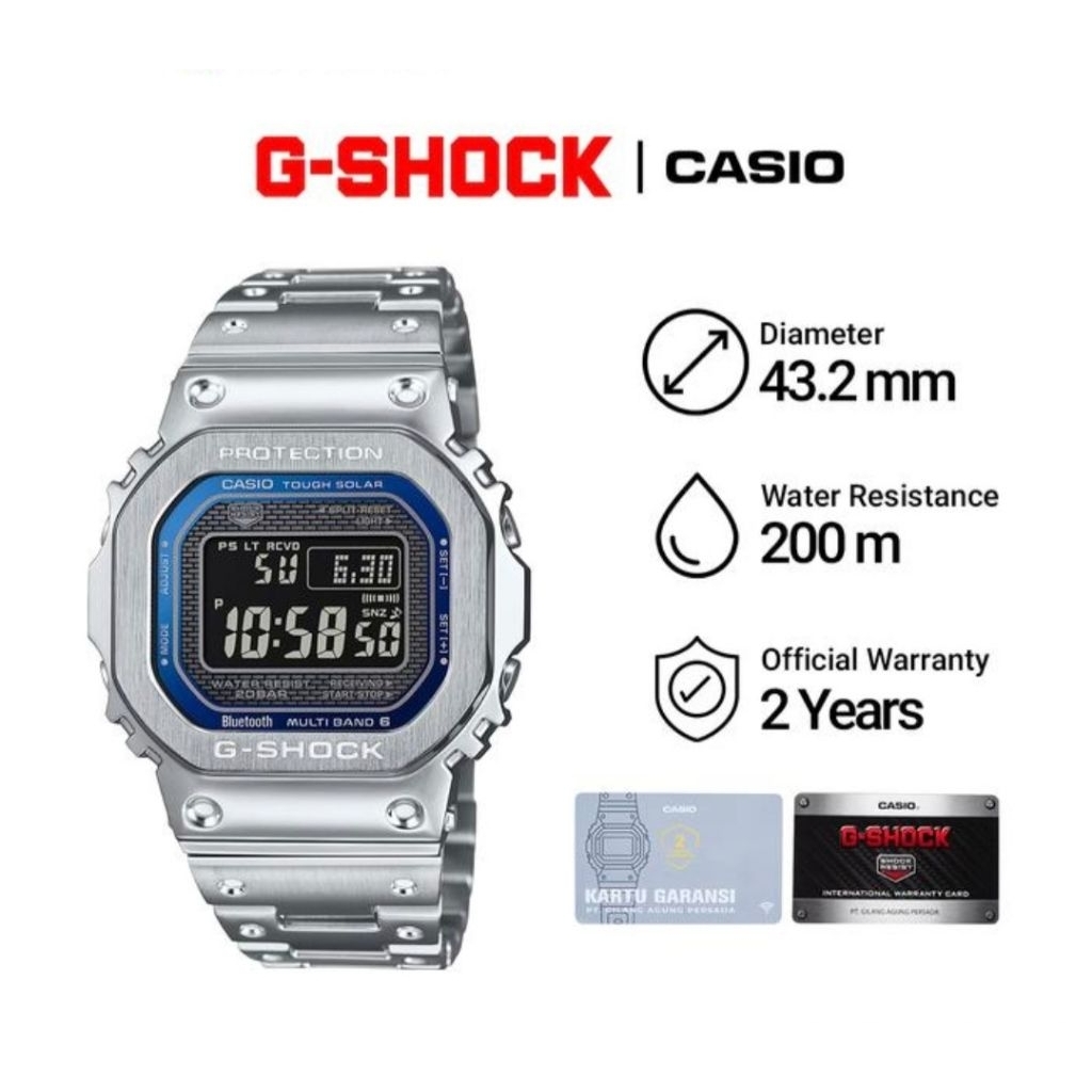 Casio G-Shock GMW-B5000D-2D / GMW-B5000D-2DR Jam Tangan Pria Original