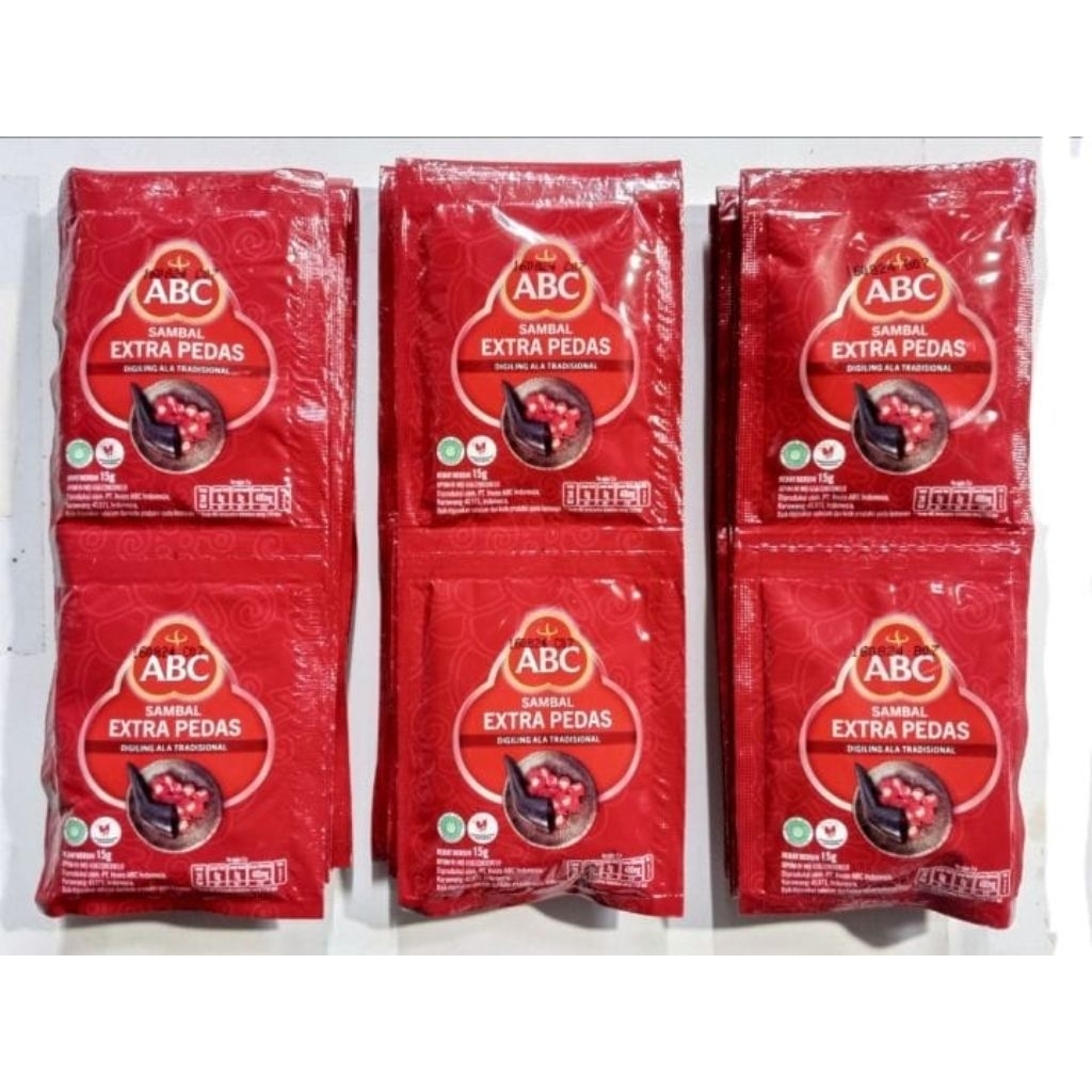 

Abc Sambal Extra pedas isi 10 psc