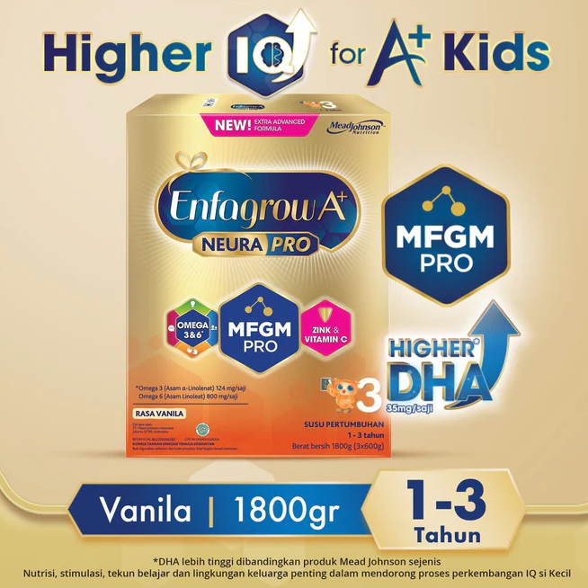 

Enfagrow A+ 3 Susu Formula Vanilla 1800g