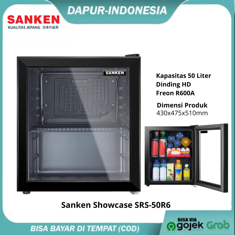 Sanken Showcase SRS-50R6 Minibar Mini Bar Kulkas Hotel Portable