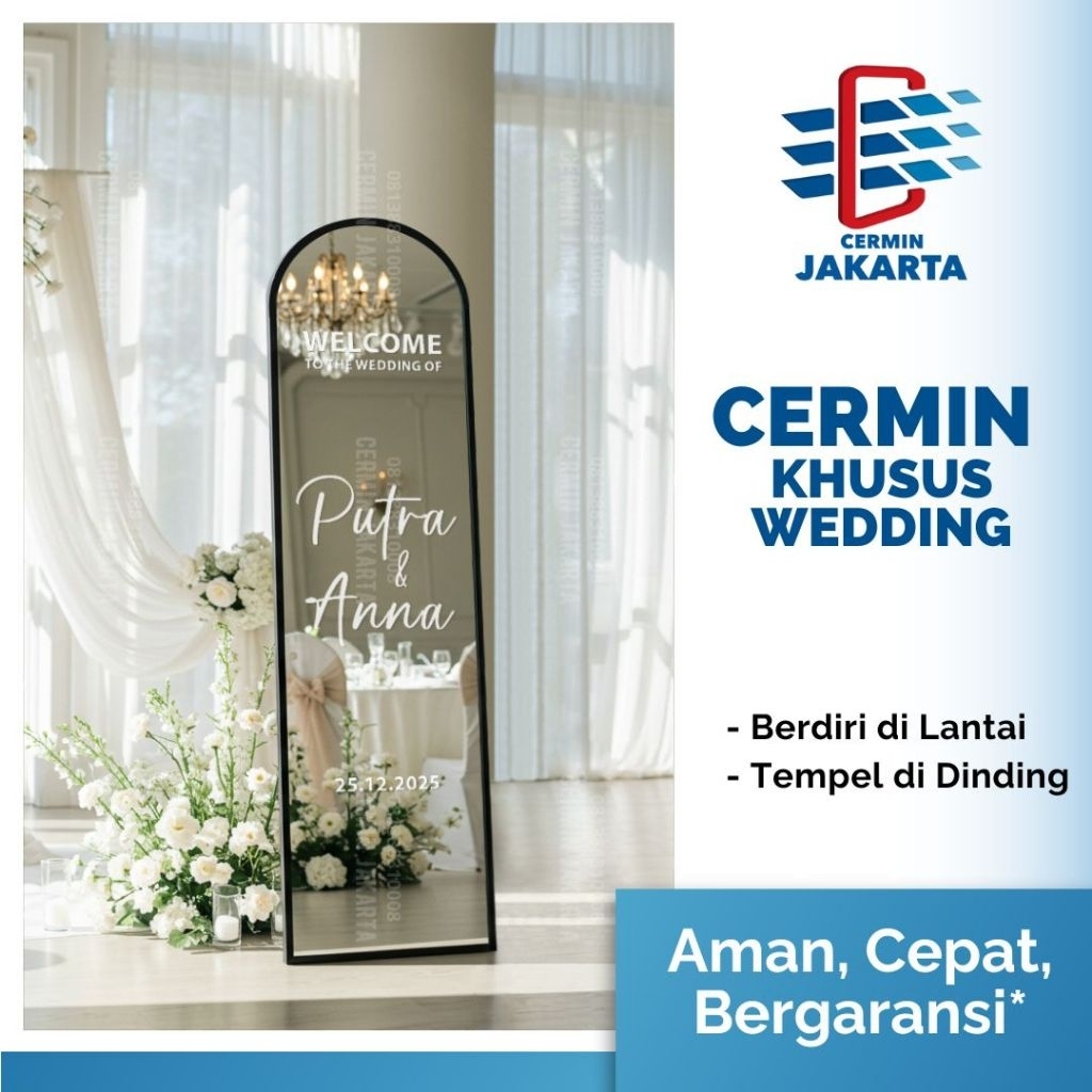 standing mirror wedding sign
