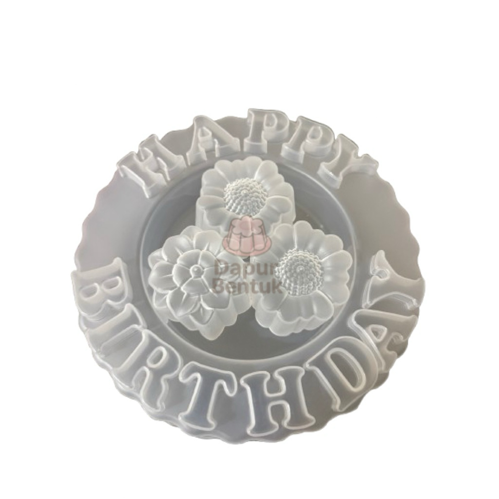 Cetakan Puding Happy Birthday Cetakan Hbd Cetakan Puding Hbd 1 Set Cup Bunga Free Pipet Vla Panjang