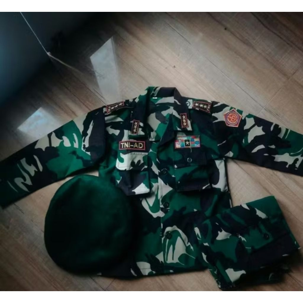 Seragam profesi loreng anak - baju loreng tni ad anak - baju tni ad loreng anak - seragam tni ad lor