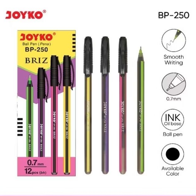 

1 Pak Pulpen Joyko Briz Isi 12 Pcs HITAM