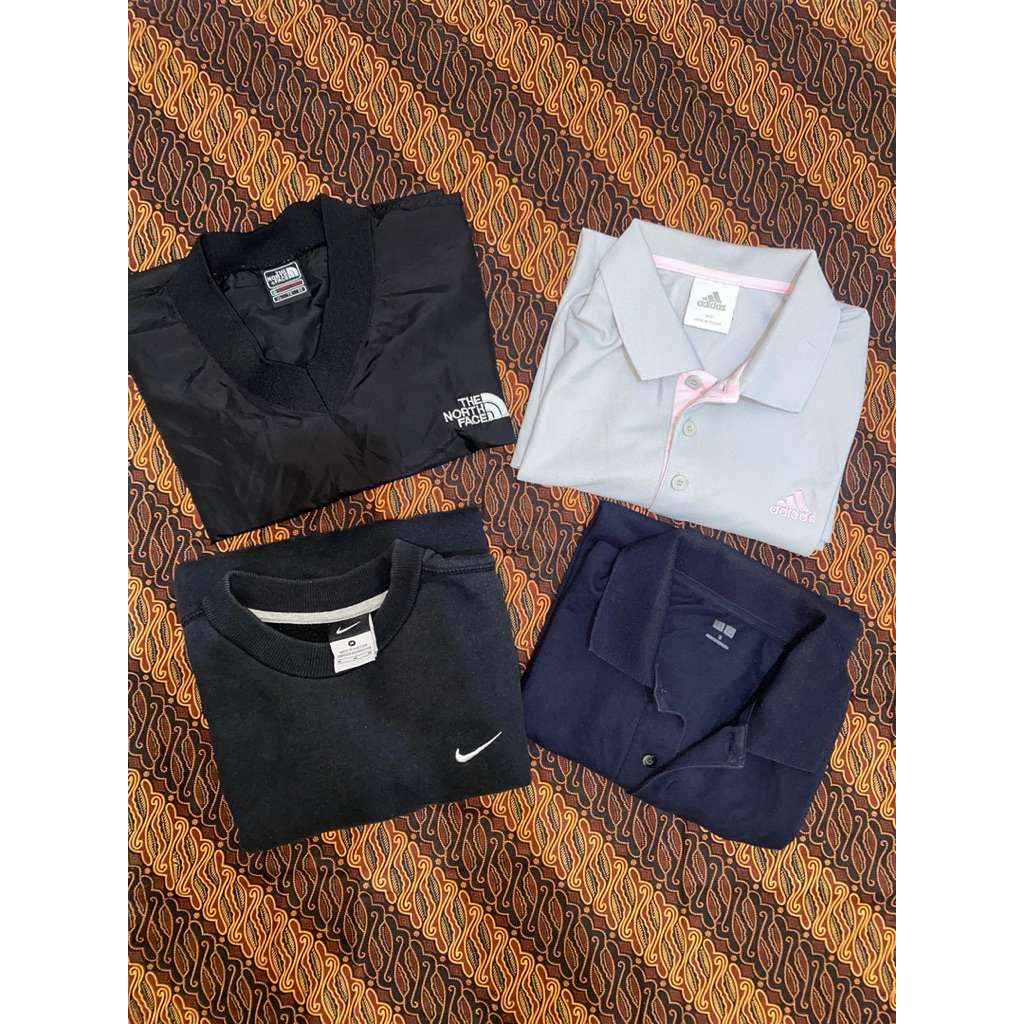 Second Hand Branded Crewneck Sweater Work Jacket Boxy TShirt Polo Cowo Oversize Oversized