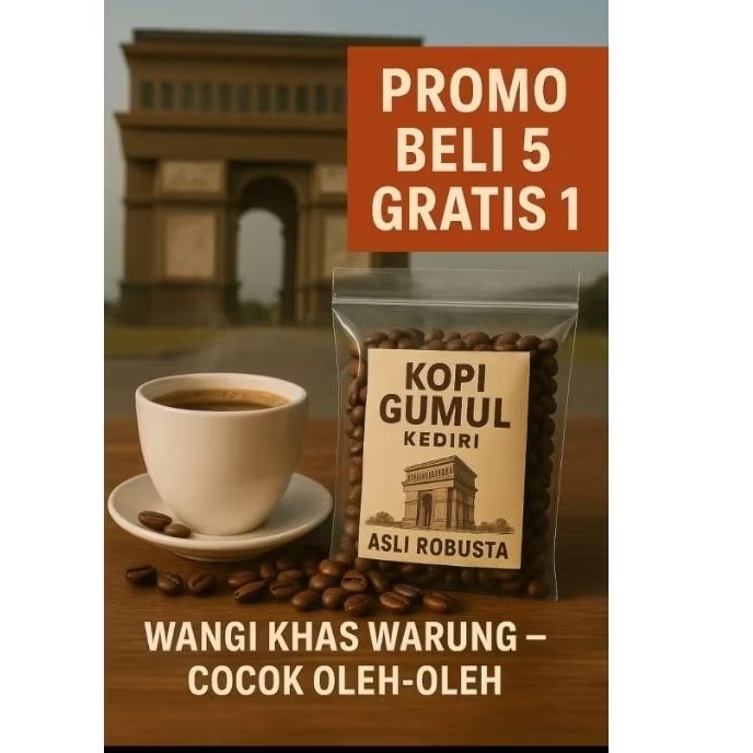 

Kopi Herbal Robusta Sangrai Ringan 1000gr – BELI 5 GRATIS 1