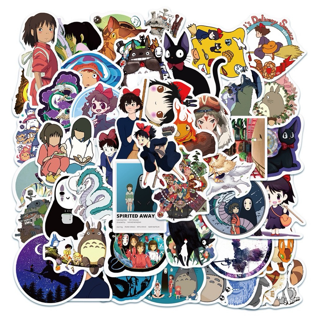 

khalishop - ghibli sticker waterproof anime sticker deco sticker sticker ghibli sticker tumbler stiker ghibli stiker laptop anti air stiker vinyl anime ghibli totoro sticker waterproof stiker dekorasi sepeda stiker dekorasi hp