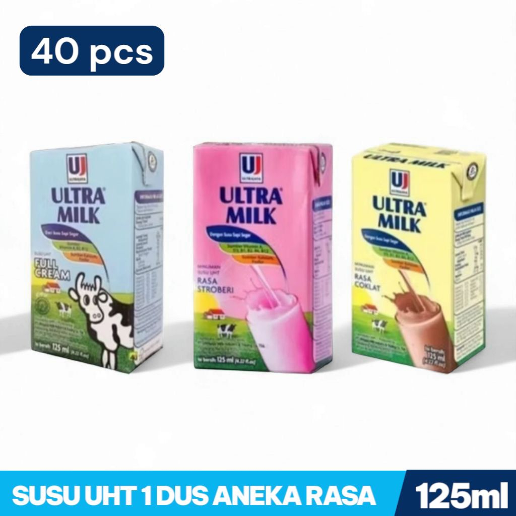 

Susu Ultra milk Susu UHT 125 ml 1Dus isi 40 pcs