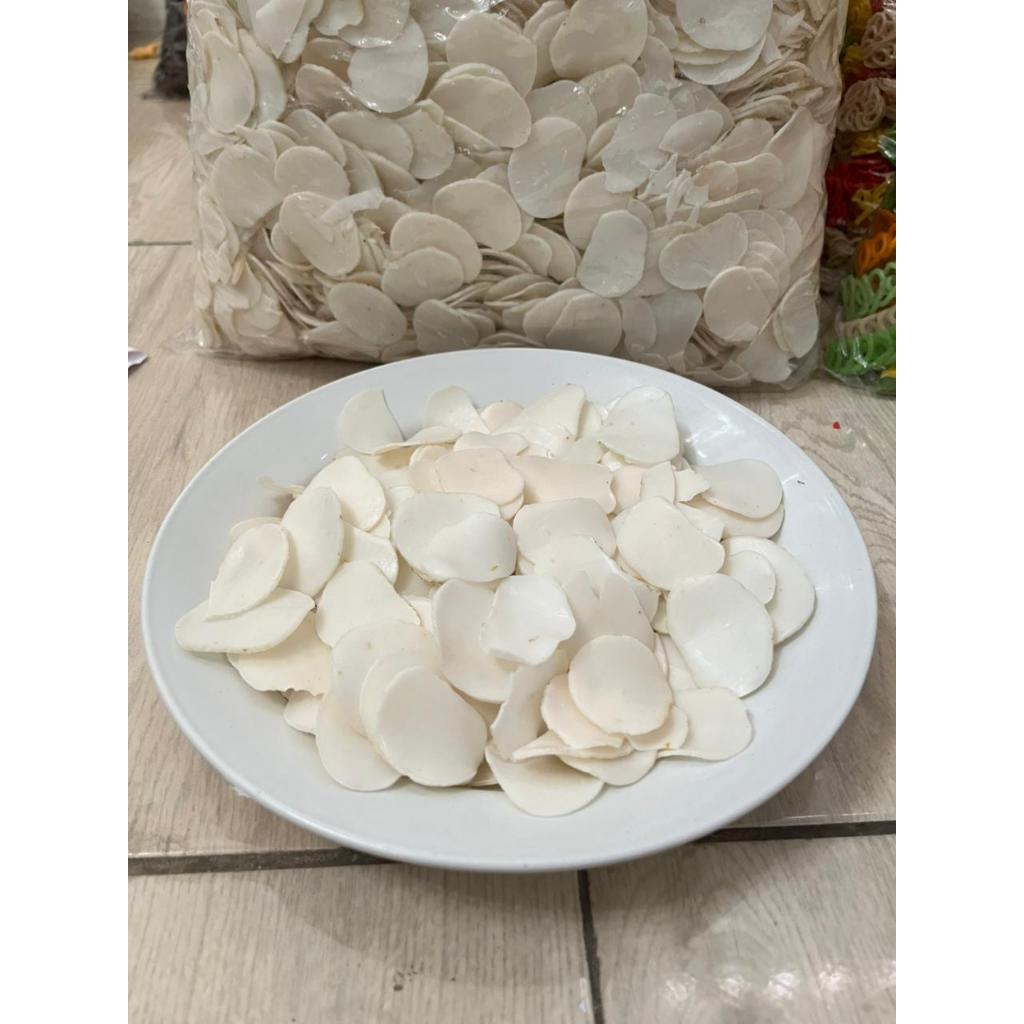 

Kerupuk bawang Putih Mentah Kriuk mantep I Kerupuk mentah seblak putih polos I Kemasan 250gr-1kg