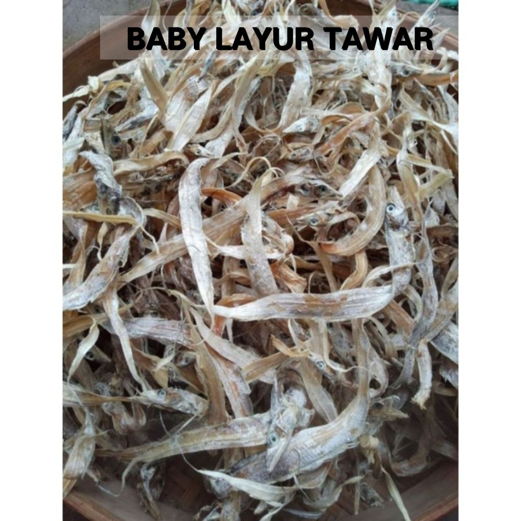 

1KG Baby Layur /Canteng Srawut Tawar Kering Gurih Lezat