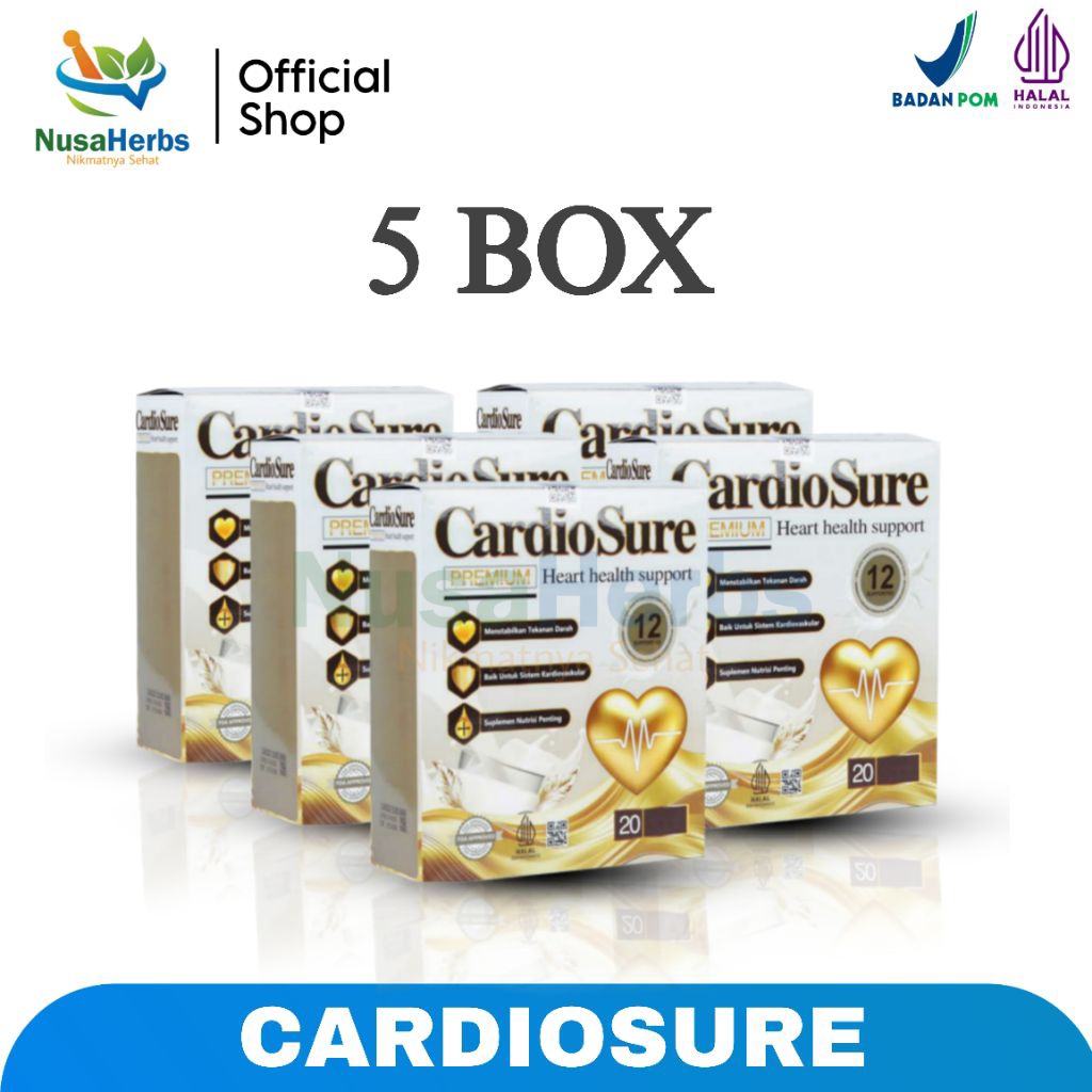 

Cardiosure Asli Original Milk 5 Box Susu Kesehatan Jantung