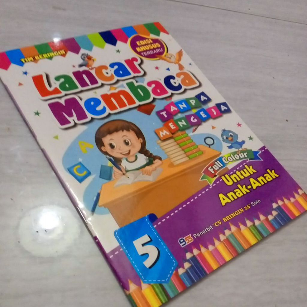 BUKU anak Tk "LANCAR MEMBACA JILID 5"