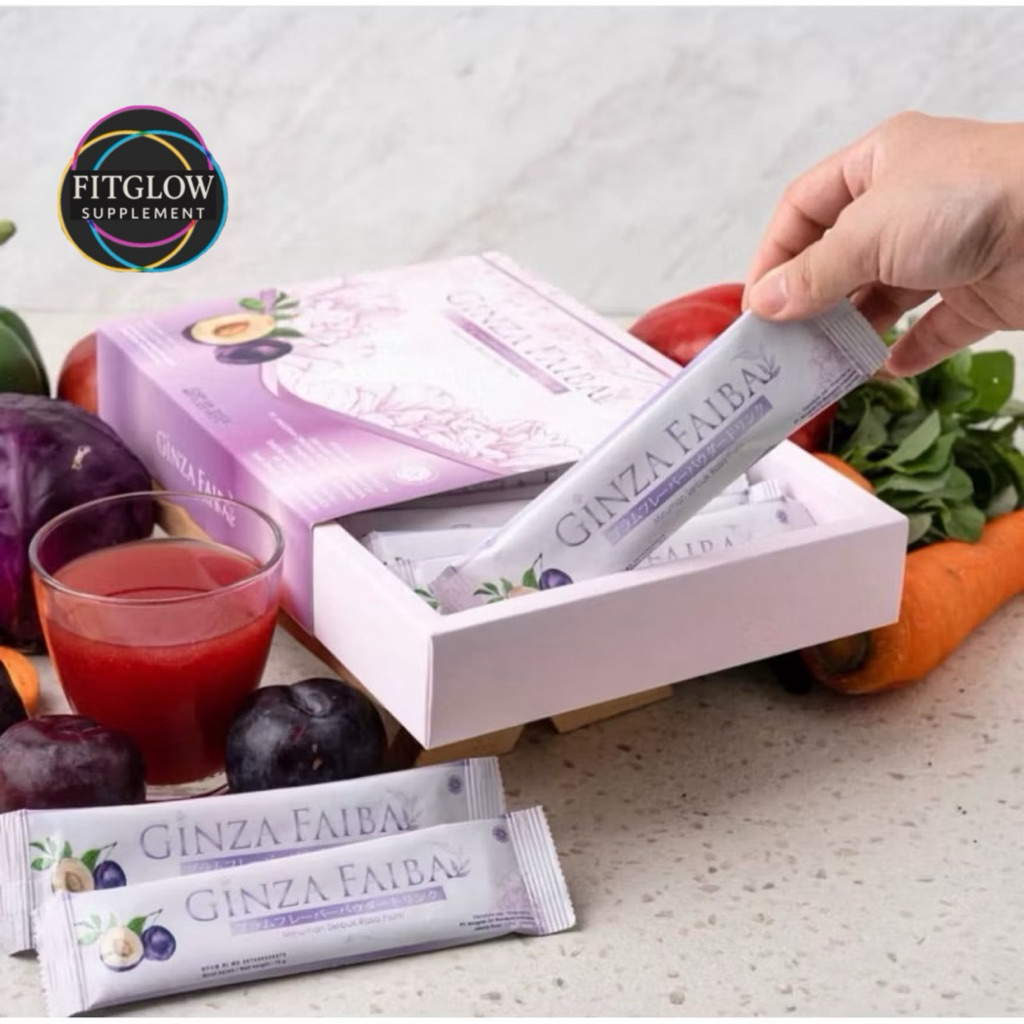 

(ECER 5 SACHET) GINZA FAIBA Slimming Fiber Drink Detox Collagen Ginza Faiba Penurun Berat Usus Sehat Langsing BAB Lancar