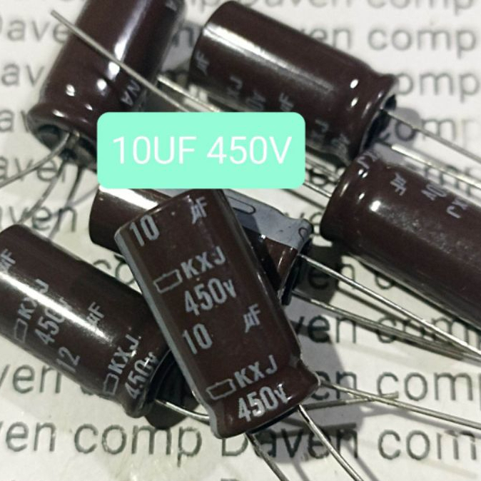 5BUAH ELCO 10UF 450V ELKO 10UF 450VOLT 10 UF 450 VOLT