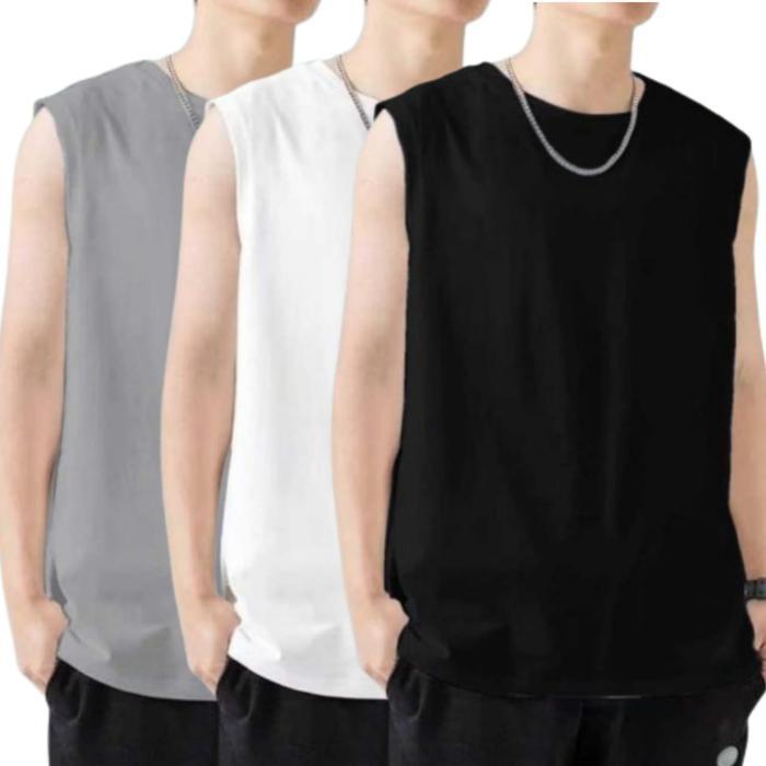 Kaos Tanktop Lekbong Jumbo Cowok Terbaru Baju Kaos Singlet Pria Dewasa Gym Santai