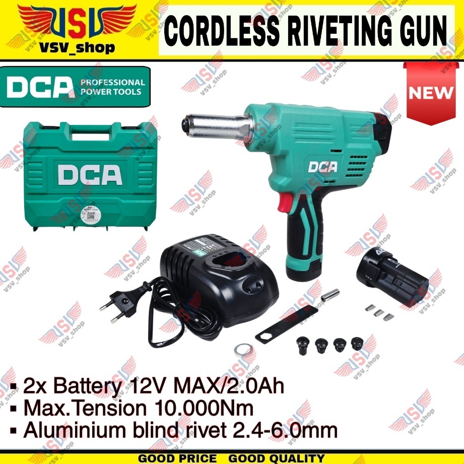 DCA Cordless Blind Riveting Gun ADPM50 Alat Mesin Rivet battery DCA