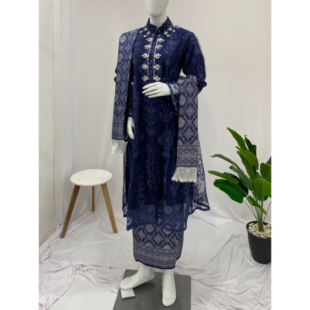 Vs - Setelan kebaya Kartini Shanghai songket selendang / Shanghai Kartini / kebaya busui / kebaya mo