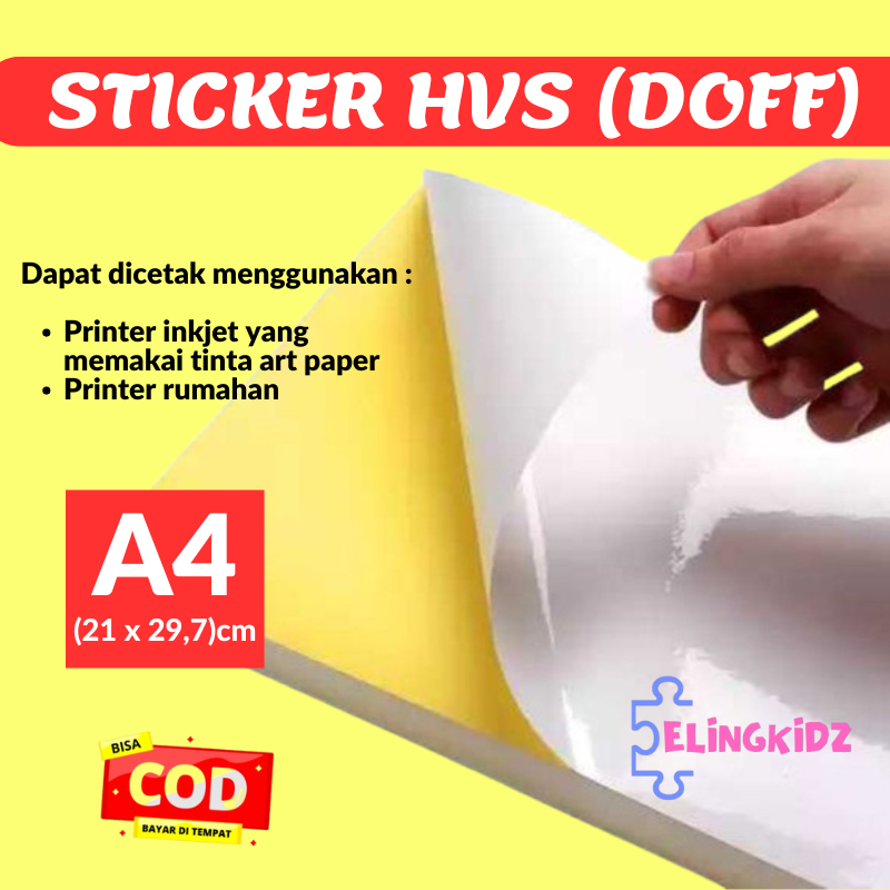 

Kertas Stiker A4 Hvs Doff Isi 50 Lembar