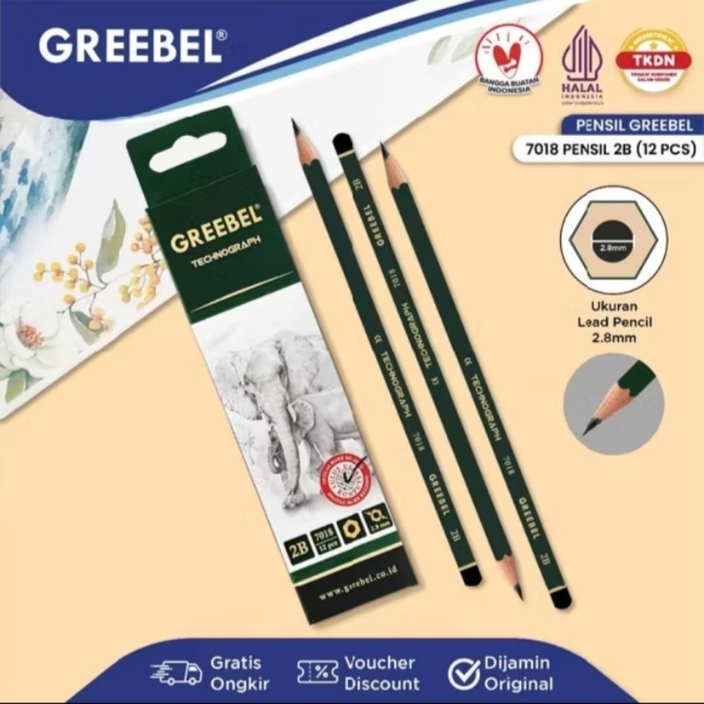 

Paket Hemat GREEBEL PENSIL Graphite Technograph 7018