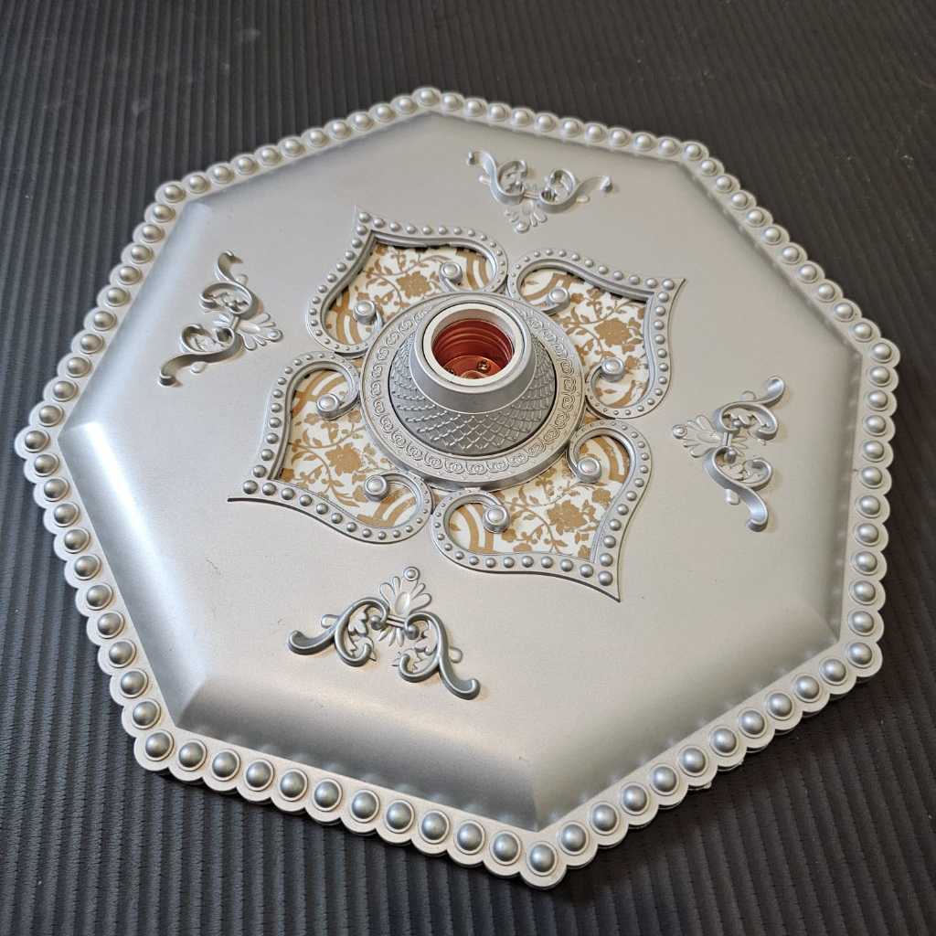 Fitting Ornamen Lampu Plafon PVC/Fiting Lampu Ornamen 30x30 /fitting