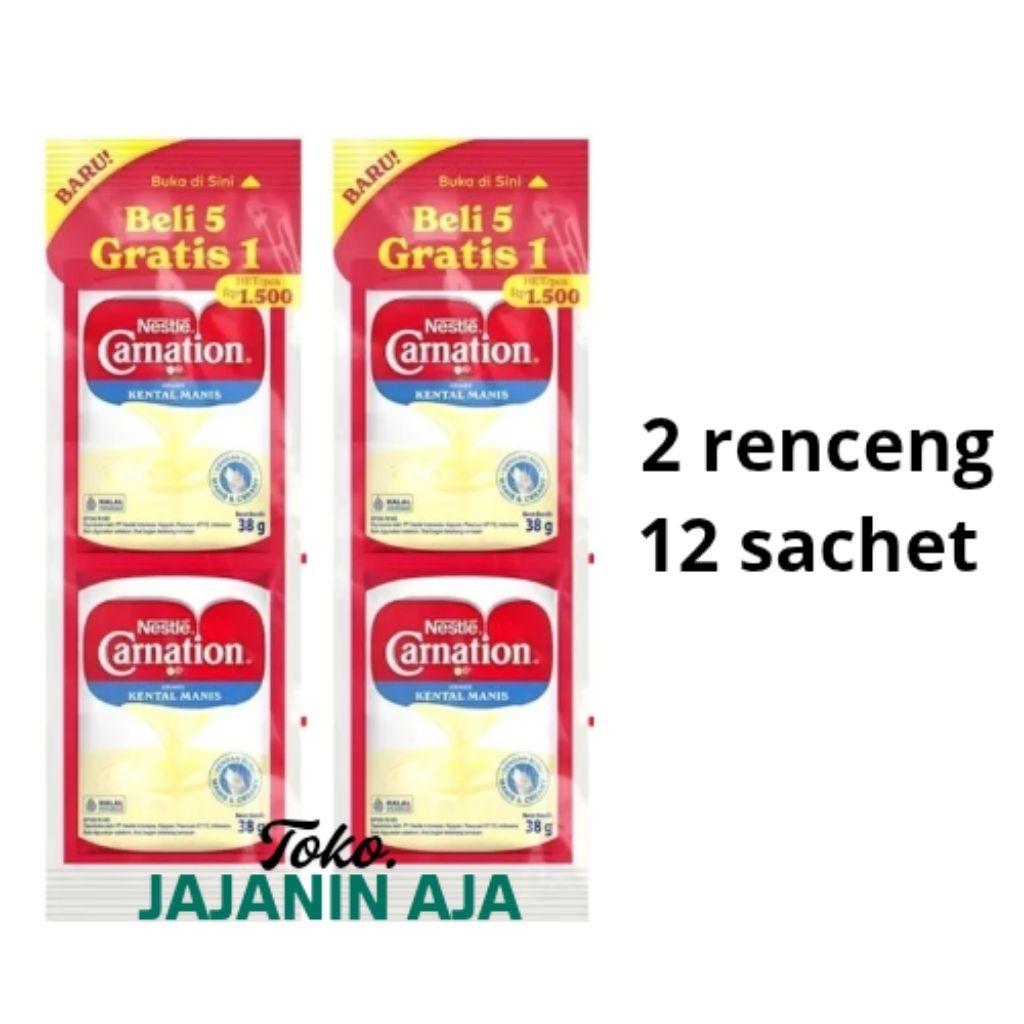 

Carnation sachet susu kental manis 4 renceng - 24 sachet expired Desember 2025