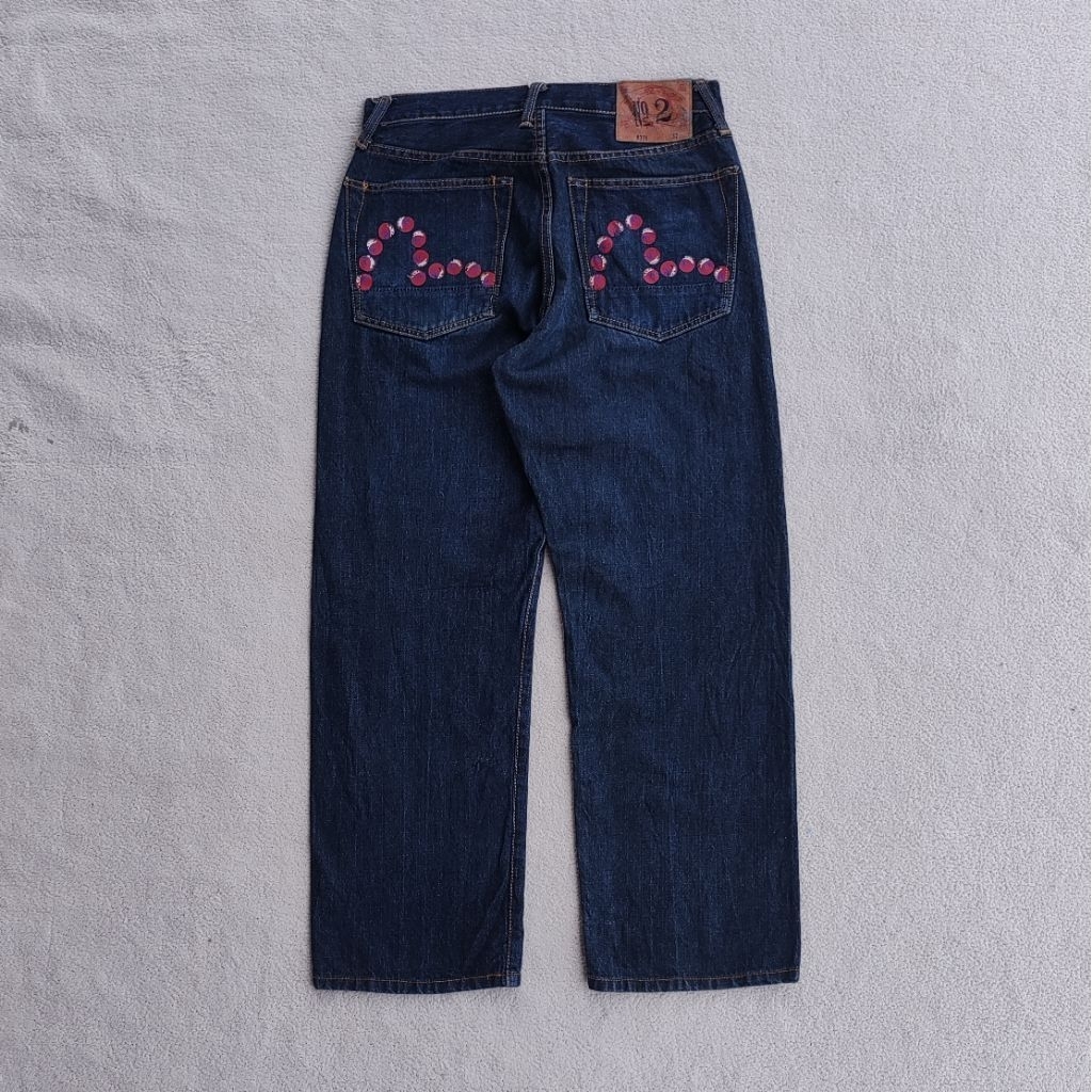 Evisu Selvedge Y2k Doruma Seagull Pocket Print Jeans Vintage