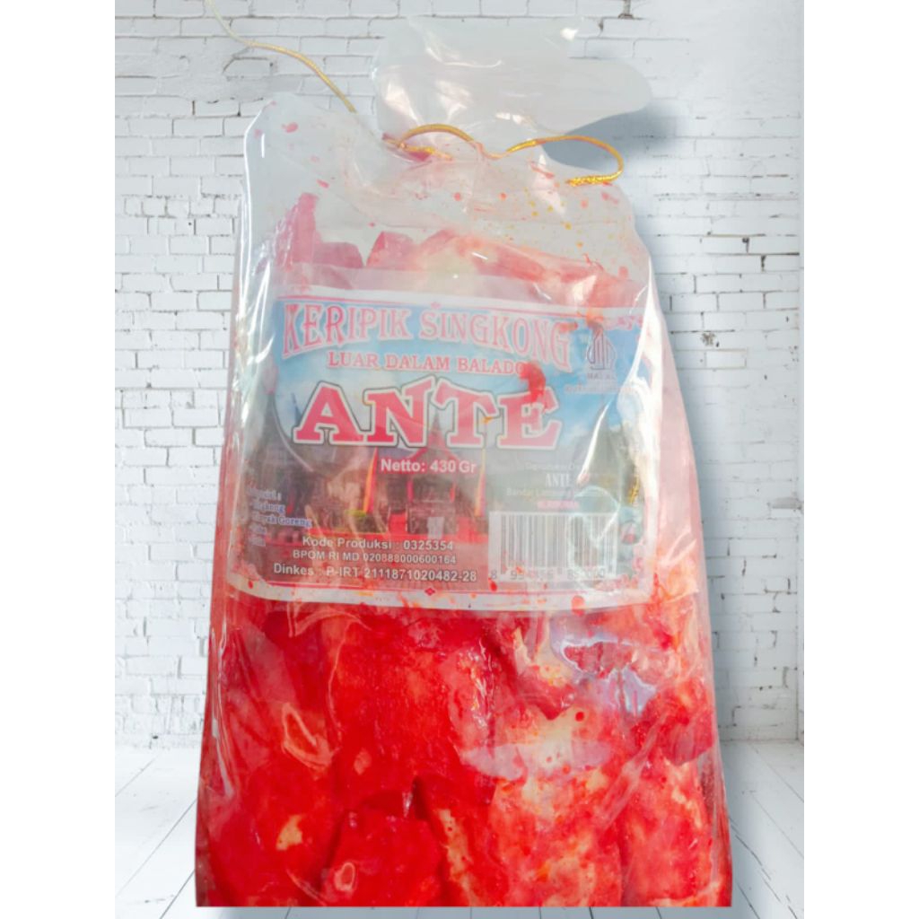 

KERIPIK SINGKONG BALADO ANTE berat 430 gr