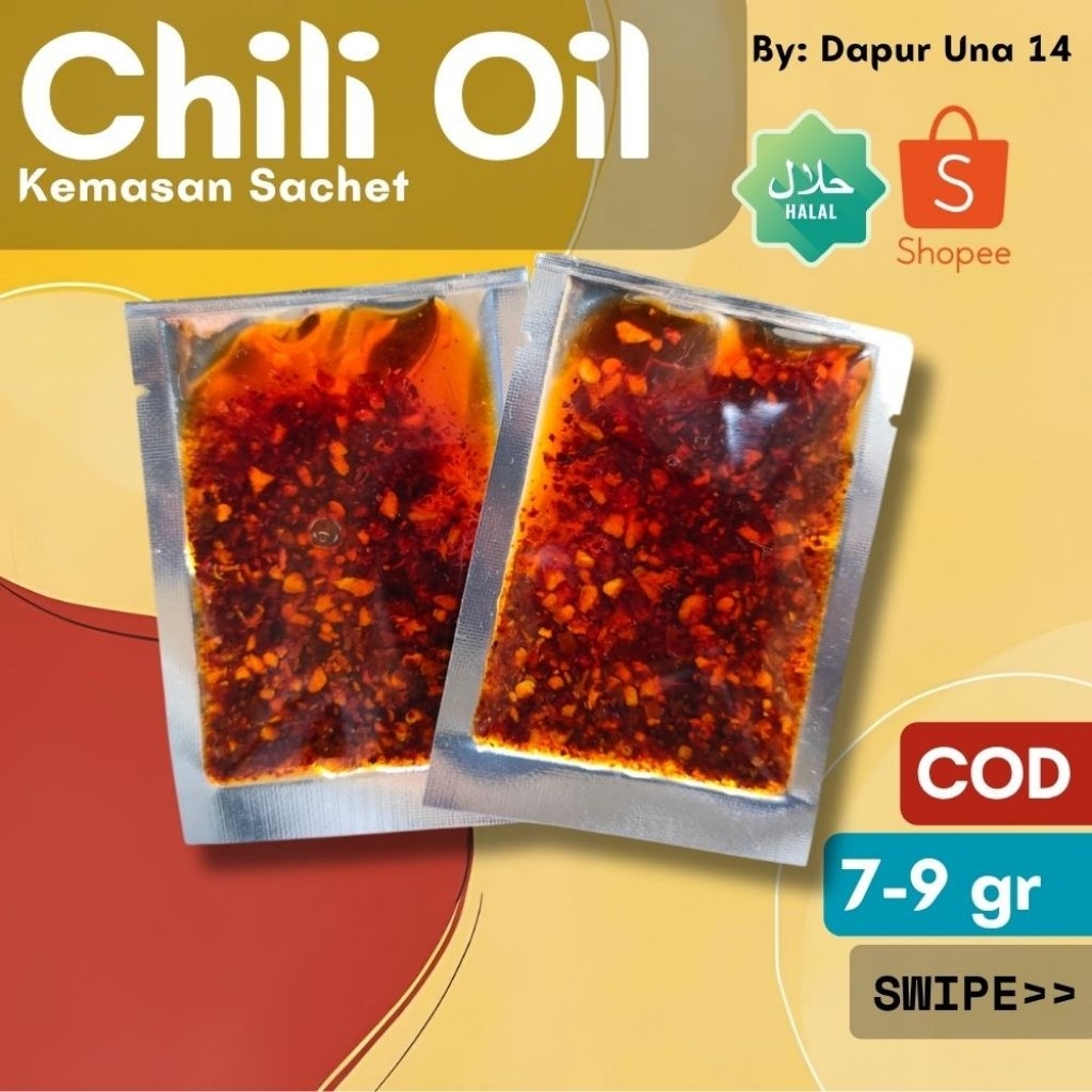 

Chili Oil 7-9 gr - Pedas Asin Gurih Halal, Homemade by Dapur Una 14