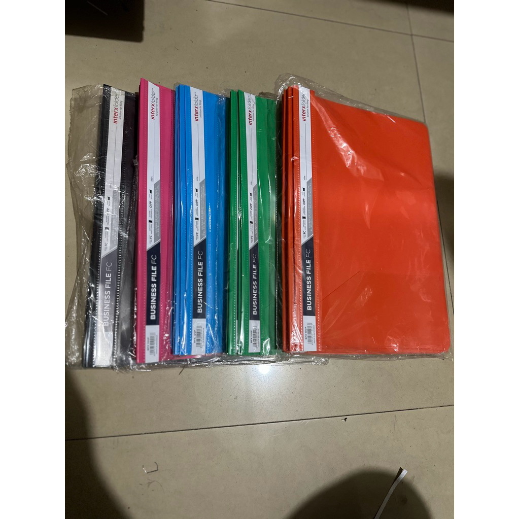 Map Plastik Business File / Bisnis File / Map Snalhekter Folio Kantong Inter X tebal