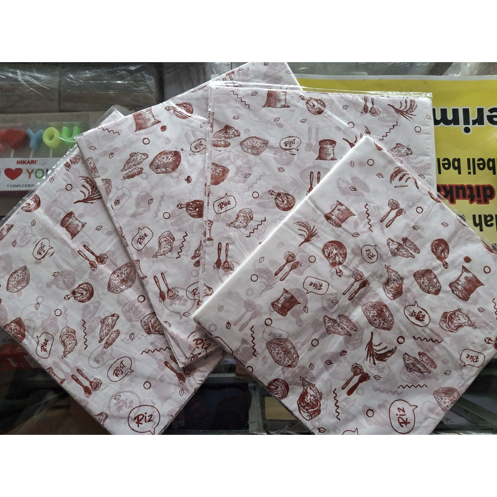 MG PAPER AROMA// KERTAS BUNGKUS NASI BERMOTIF// KERTAS BUNGKUS MAKANAN MOTIF// KERTAS NASI// BUNGKUS