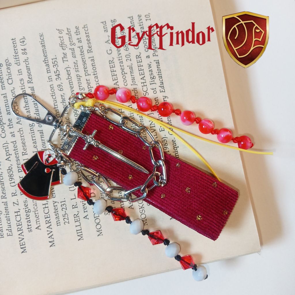 [IFORIA] Hogwarts Bag Charm Unisex Gantungan Tas Harry Potter Pita Korea Corduroy Keychain Gryffindo