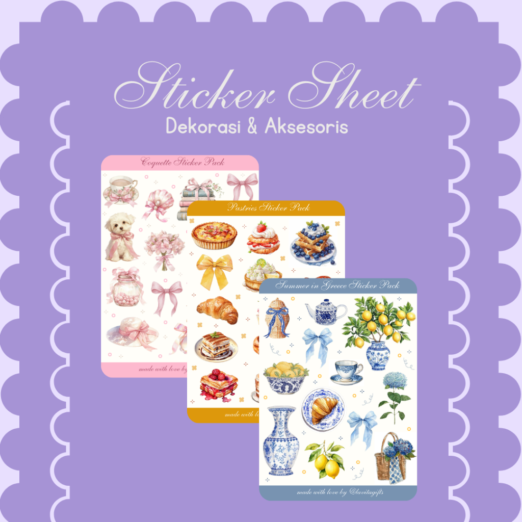 

Deco waterproof Sticker Sheets | Aesthetic Korean Stiker | Deco Coquette Cute | Dekorasi ruangan Aksesoris | Journaling, Scrapbooking, Jurnal, Calendar