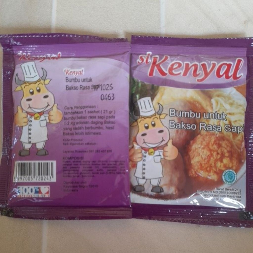 

Si kenyal Bumbu untuk Bakso rasa sapi 21gr