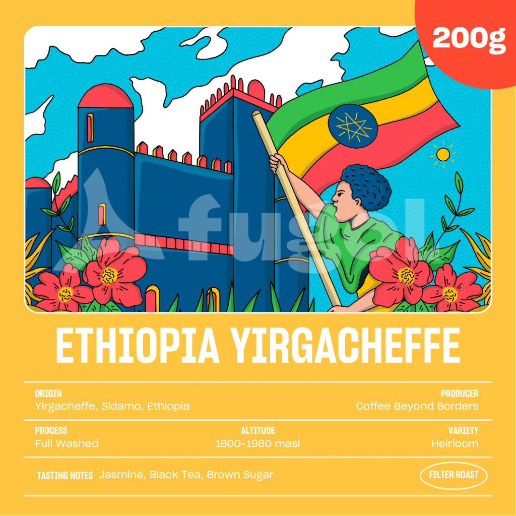 

Kopi Arabika ETHIOPIA YIRGACHEFFE (200 gr) Single Origin Specialty Coffee Arabica Beans