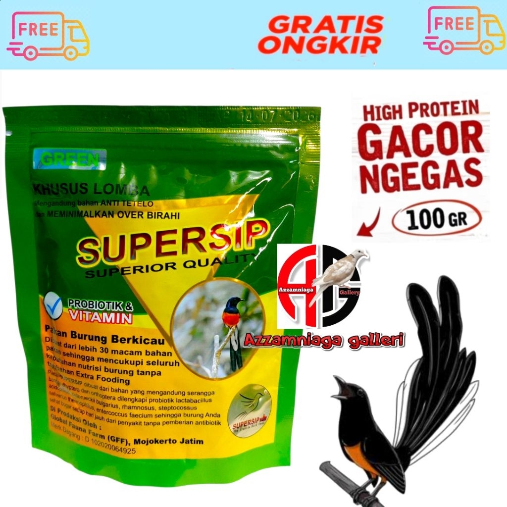 SUPERFIT GREEN SUPERFIT HIJAU SUPERSIP HIJAU VOER BURUNG MURAI