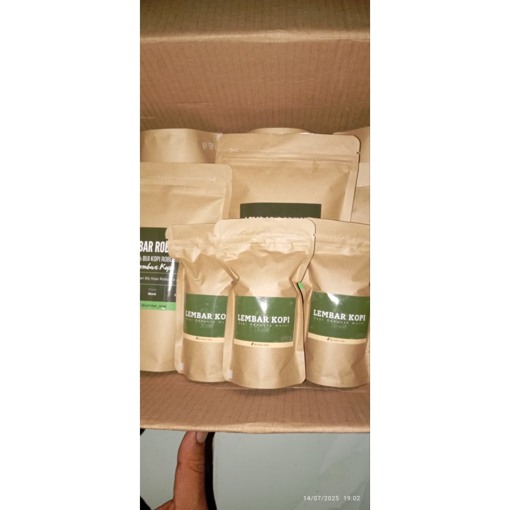 

lembar kopi robusta 100 gram
