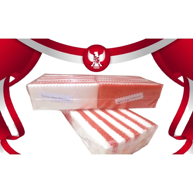 

Perlenkapan AGUSTUS Kertas Krep Merah Putih/Warna Warni