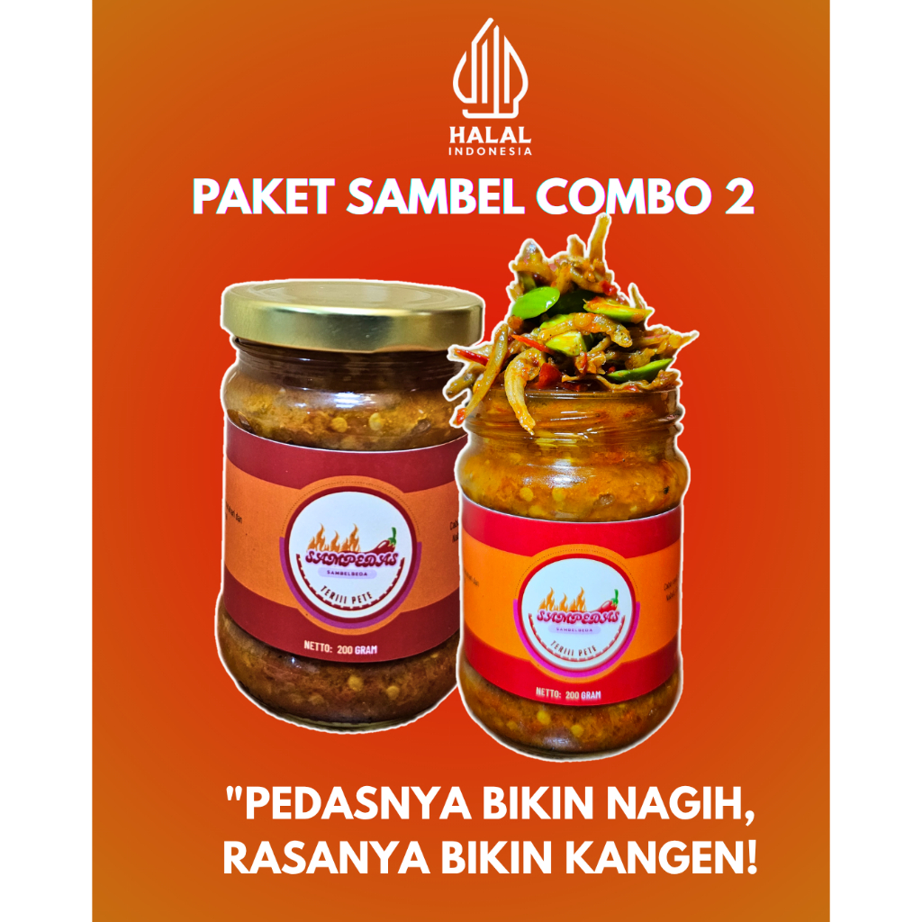 

Sampedas Paket Combo Hemat 2 ( 2 PCS - 2 Sambal Ikan Bilis Pete )